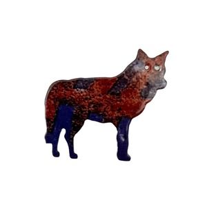 Vintage coyote wolf southwestern pin brooch